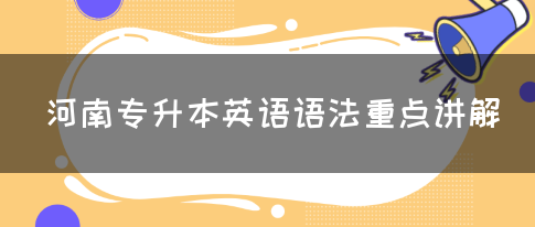 河南专升本英语语法重点讲解